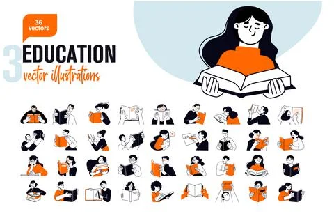 Education concept illustrations Stock Illustration