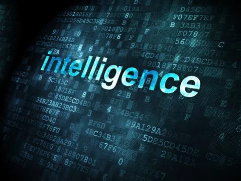 Education concept: Intelligence on digital background Stock Illustration