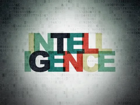 Education concept: Intelligence on Digital Paper background イラスト素材