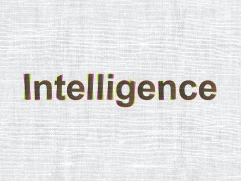 Education concept: Intelligence on fabric texture background Stock Illustration