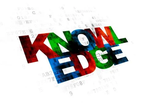 Education concept: Knowledge on Digital background Illustrazione stock