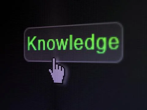 Education concept: Knowledge on digital button background Stock Illustration