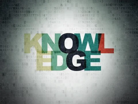 Education concept: Knowledge on Digital Paper background Stock Illustration