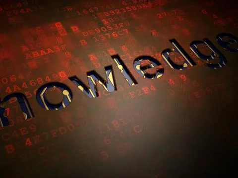 Education concept: Knowledge on digital screen background Illustrazione stock