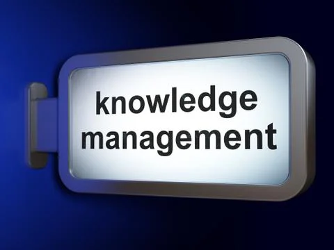 Education concept: Knowledge Management on billboard background イラスト素材