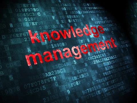 Education concept: Knowledge Management on digital background Illustrazione stock