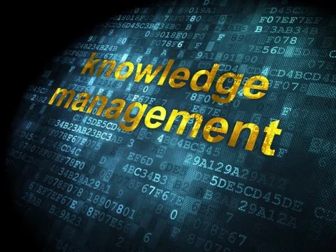 Education concept: Knowledge Management on digital background Stock Illustration
