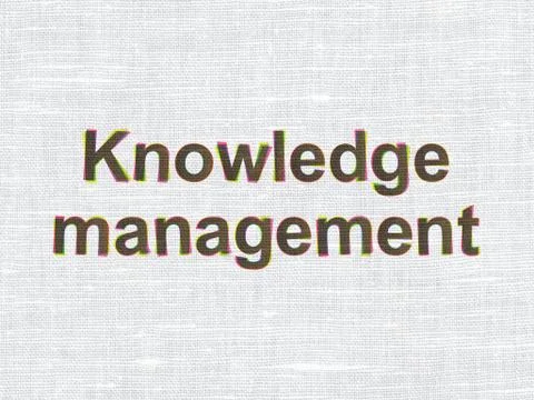Education concept: Knowledge Management on fabric texture background Stock Illustration