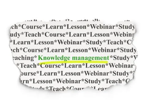 Education concept: Knowledge Management on Paper background Stock Illustration