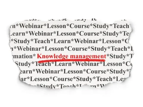 Education concept: Knowledge Management on Paper background Stock Illustration