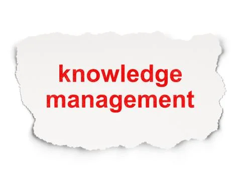 Education concept: Knowledge Management on Paper background Illustrazione stock