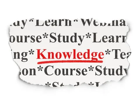Education concept: Knowledge on Paper background Illustrazione stock