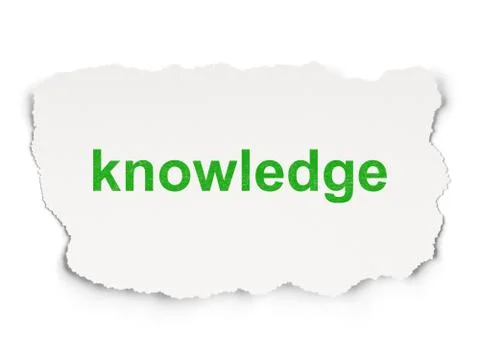 Education concept: Knowledge on Paper background Stock Illustration