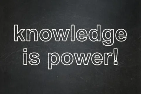 Education concept: Knowledge Is power! on chalkboard background イラスト素材