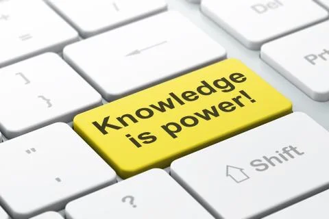 Education concept: Knowledge Is power! on computer keyboard Stock Illustration