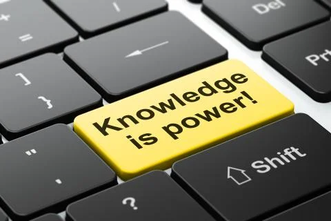 Education concept: Knowledge Is power! on computer keyboard background イラスト素材