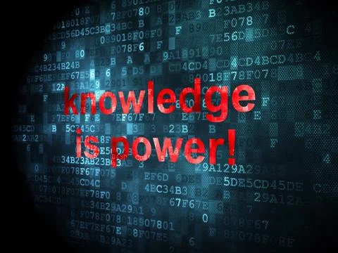 Education concept: Knowledge Is power! on digital background Stock Illustration