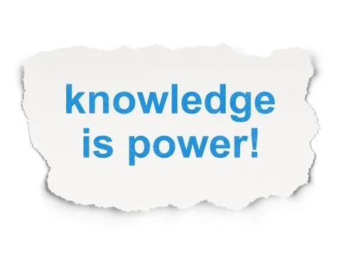 Education concept: Knowledge Is power! on Paper background Stock Illustration