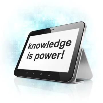 Education concept: Knowledge Is power! on tablet pc computer 스톡 일러스트