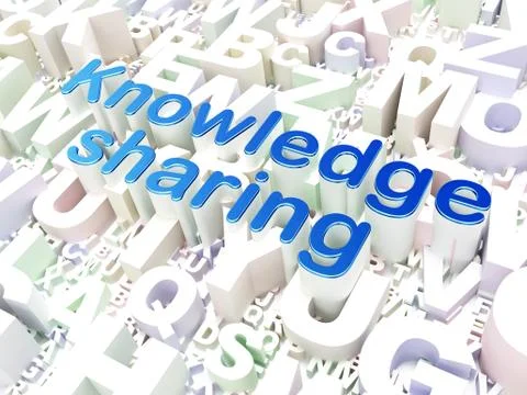 Education concept: Knowledge Sharing on alphabet background Illustrazione stock