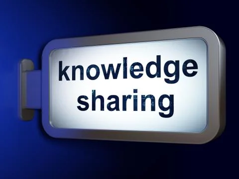 Education concept: Knowledge Sharing on billboard background Illustrazione stock