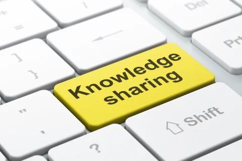 Education concept: Knowledge Sharing on computer keyboard background 스톡 일러스트