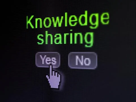 Education concept: Knowledge Sharing on digital computer screen Stock Illustration