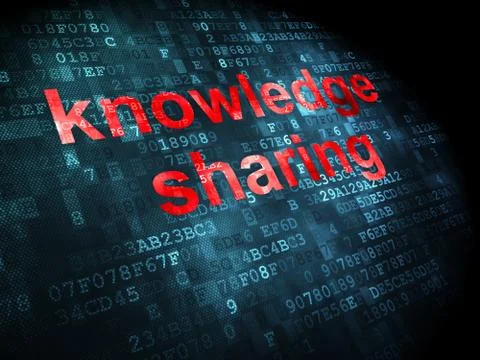 Education concept: Knowledge Sharing on digital background Illustrazione stock