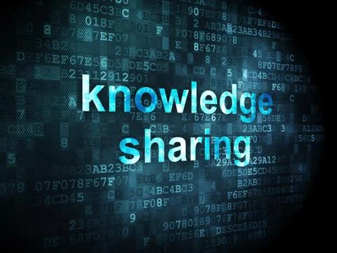 Education concept: Knowledge Sharing on digital background Stock Illustration