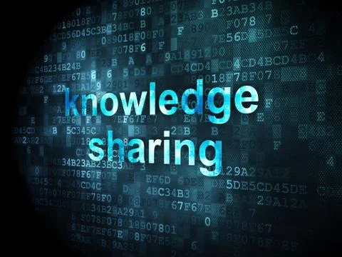 Education concept: Knowledge Sharing on digital background 스톡 일러스트