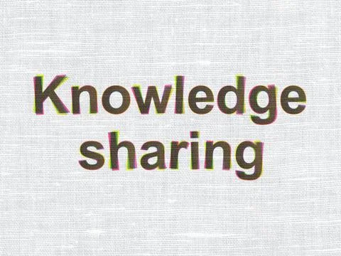 Education concept: Knowledge Sharing on fabric texture Stock Illustration