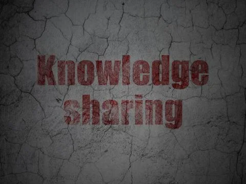 Education concept: Knowledge Sharing on grunge wall background Stock Illustration