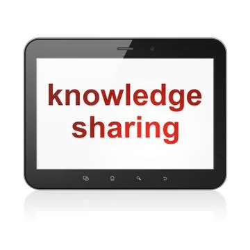Education concept: Knowledge Sharing on tablet pc computer Stock Illustration