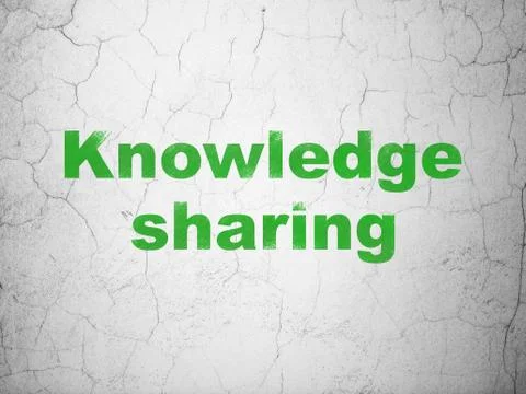 Education concept: Knowledge Sharing on wall background Illustrazione stock