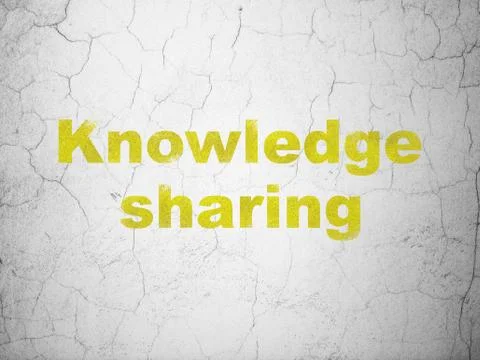 Education concept: Knowledge Sharing on wall background Illustrazione stock