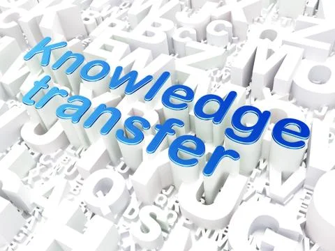 Education concept: Knowledge Transfer on alphabet background Illustrazione stock