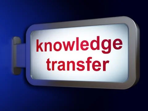 Education concept: Knowledge Transfer on billboard background Illustrazione stock