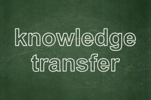Education concept: Knowledge Transfer on chalkboard background 스톡 일러스트