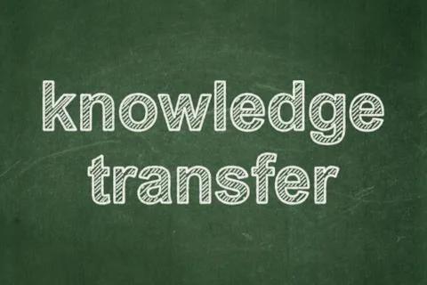 Education concept: Knowledge Transfer on chalkboard background Stock Illustration