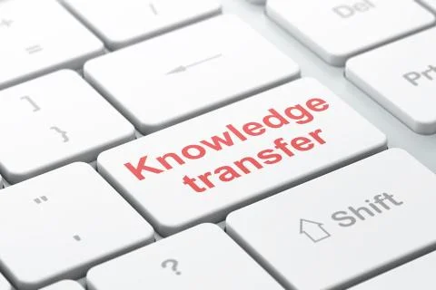 Education concept: Knowledge Transfer on computer keyboard background Illustrazione stock