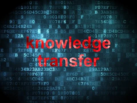Education concept: Knowledge Transfer on digital background 스톡 일러스트