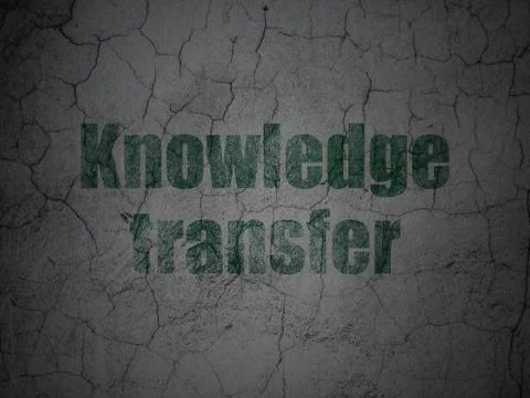 Education concept: Knowledge Transfer on grunge wall background Stock Illustration