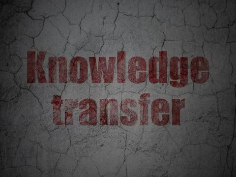 Education concept: Knowledge Transfer on grunge wall background Stock Illustration