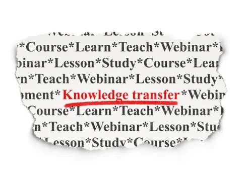 Education concept: Knowledge Transfer on Paper background 스톡 일러스트