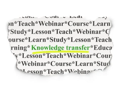Education concept: Knowledge Transfer on Paper background Illustrazione stock