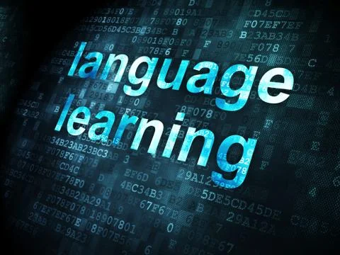 Education concept: Language Learning on digital background Stock Illustration