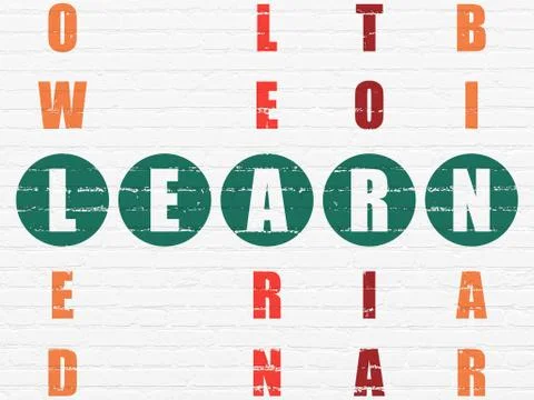 Education concept: Learn in Crossword Puzzle Stockillustratie