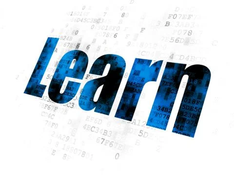 Education concept: Learn on Digital background Stock Illustration