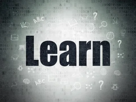 Education concept: Learn on Digital Data Paper background 스톡 일러스트