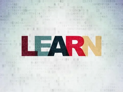 Education concept: Learn on Digital Data Paper background Stock Illustration